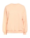 Rebel Queen By Liu •jo Woman Sweatshirt Apricot Size L Cotton, Elastane In Orange