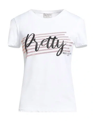 Rebel Queen By Liu •jo Woman T-shirt White Size Xs Cotton, Elastane