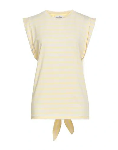 Rebel Queen By Liu •jo Woman T-shirt Yellow Size M Cotton, Elastane In Neutral