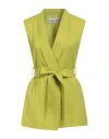 Rebel Queen By Liu •jo Woman Tailored Vest Lime Green Size S Polyester, Elastane