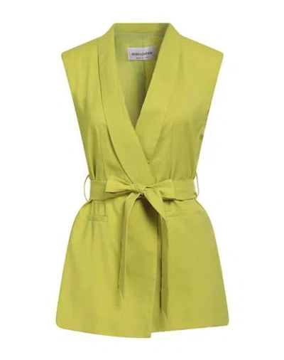 Rebel Queen By Liu •jo Woman Tailored Vest Lime Green Size S Polyester, Elastane