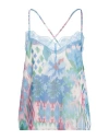 Rebel Queen By Liu •jo Woman Top Azure Size S Polyester, Metallic Fiber