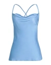 Rebel Queen By Liu •jo Woman Top Azure Size S Viscose In Blue