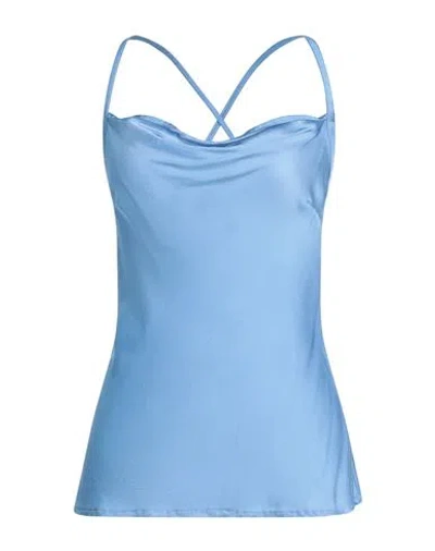 Rebel Queen By Liu •jo Woman Top Azure Size S Viscose In Blue