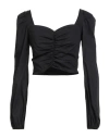 Rebel Queen By Liu •jo Woman Top Black Size L Cotton
