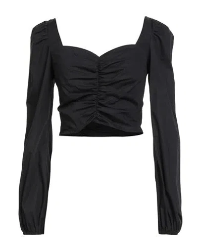 Rebel Queen By Liu •jo Woman Top Black Size L Cotton