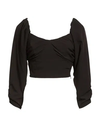 Rebel Queen By Liu •jo Woman Top Black Size L Polyester, Elastane