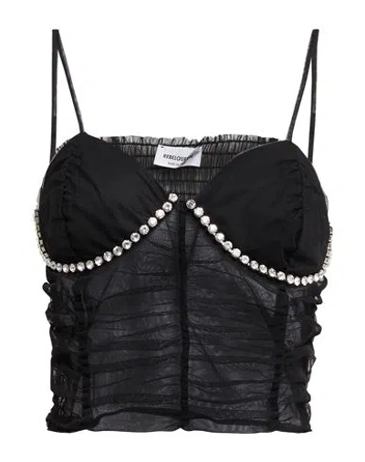 Rebel Queen By Liu •jo Woman Top Black Size S Polyester