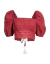 Rebel Queen By Liu •jo Woman Top Brick Size L Cotton In Red
