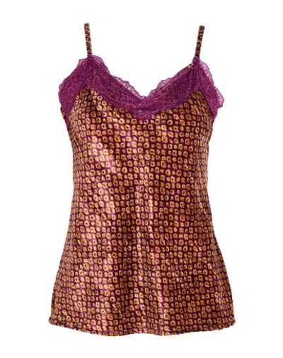 Rebel Queen By Liu •jo Woman Top Burgundy Size M Polyester In Red