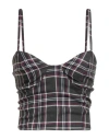 Rebel Queen By Liu •jo Woman Top Charcoal Size 8 Polyester, Viscose, Elastane In Black