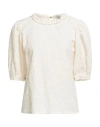 Rebel Queen By Liu •jo Woman Top Cream Size S Cotton In White