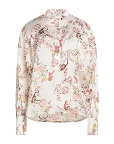 Rebel Queen By Liu •jo Woman Top Cream Size S Polyester In Multi
