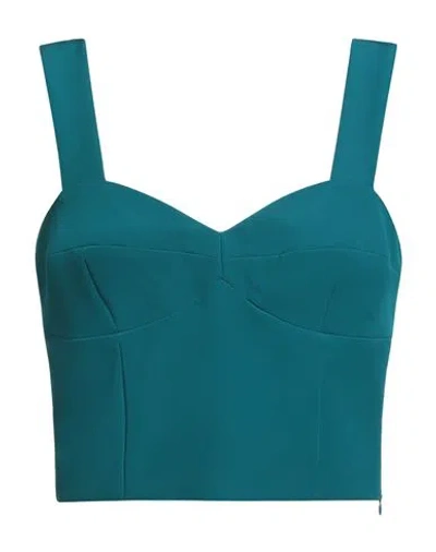 Rebel Queen By Liu •jo Woman Top Deep Teal Size L Polyester, Elastane In Green