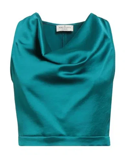 Rebel Queen By Liu •jo Woman Top Emerald Green Size Xs Polyester