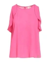 Rebel Queen By Liu •jo Woman Top Fuchsia Size L Polyester In Pink
