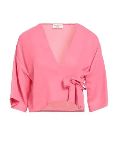 Rebel Queen By Liu •jo Woman Top Fuchsia Size L Polyester In Pink