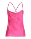 Rebel Queen By Liu •jo Woman Top Fuchsia Size L Viscose In Pink