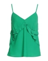 Rebel Queen By Liu •jo Woman Top Green Size L Polyester In Green