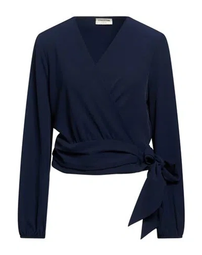 Rebel Queen By Liu •jo Woman Top Midnight Blue Size L Polyester, Elastane