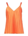 Rebel Queen By Liu •jo Woman Top Orange Size L Polyester, Elastane