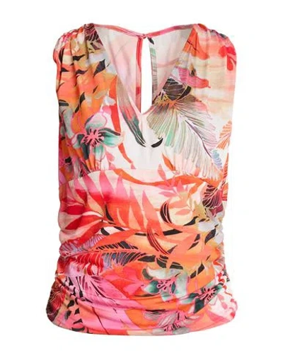 Rebel Queen By Liu •jo Woman Top Orange Size M Polyester, Elastane In Multi
