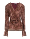 Rebel Queen By Liu •jo Woman Top Plum Size M Polyester In Brown