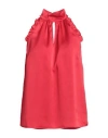 Rebel Queen By Liu •jo Woman Top Red Size M Polyester, Elastane In Red