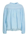 Rebel Queen By Liu •jo Woman Top Sky Blue Size M Cotton