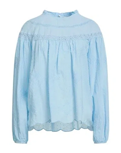 Rebel Queen By Liu •jo Woman Top Sky Blue Size M Cotton