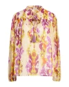 Rebel Queen By Liu •jo Woman Top Yellow Size S Cotton In Multi