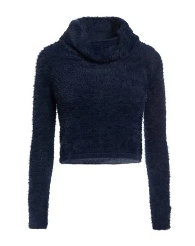 Rebel Queen By Liu •jo Woman Turtleneck Midnight Blue Size Xs/s Polyamide