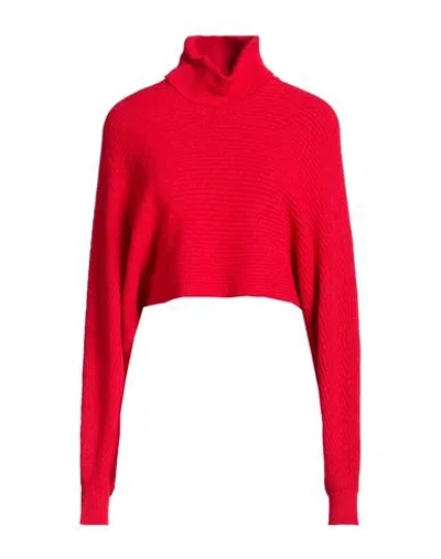 Rebel Queen By Liu •jo Woman Turtleneck Tomato Red Size M Viscose, Polyamide, Wool, Cashmere