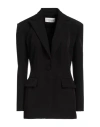 Rebel Queen Woman Blazer Black Size 8 Polyester, Elastane