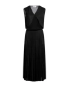 Rebel Queen Woman Maxi Dress Black Size S Polyester, Polyamide, Elastane In Black