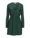 Rebel Queen By Liu •jo Woman Mini Dress Green Size L Viscose, Polyamide, Metallic Polyester, Elastan In Green