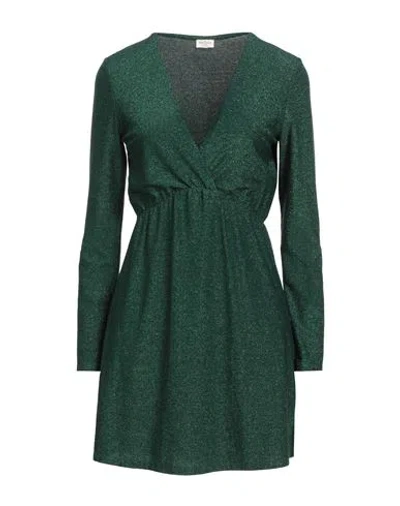 Rebel Queen By Liu •jo Woman Mini Dress Green Size L Viscose, Polyamide, Metallic Polyester, Elastan