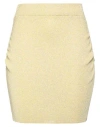 Rebel Queen By Liu •jo Woman Mini Skirt Yellow Size L Viscose, Polyester, Metallic Polyester, Polyam