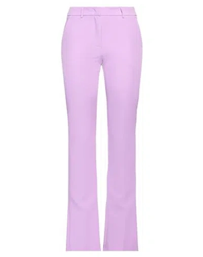 Rebel Queen Woman Pants Lilac Size 4 Polyester, Elastane In Purple