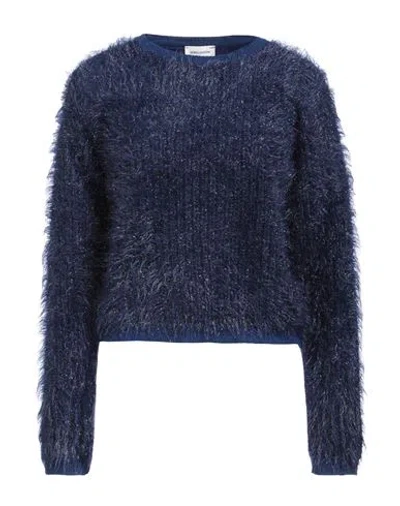Rebel Queen Woman Sweater Blue Size L Polyamide, Acrylic, Viscose, Wool