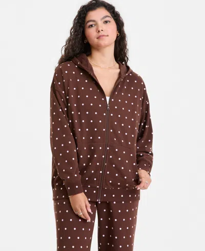 Rebel Veil Juniors' Full-zip Printed Hoodie In Multi