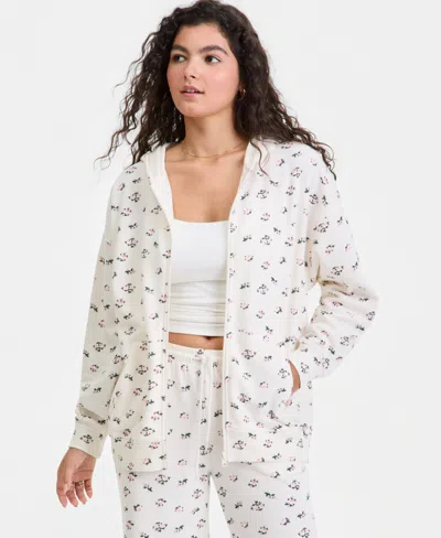 Rebel Veil Juniors' Full-zip Printed Hoodie In Multi
