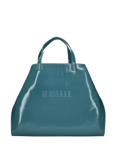 Rebelle Ashanti Teal Shopping Bag In Naplak
