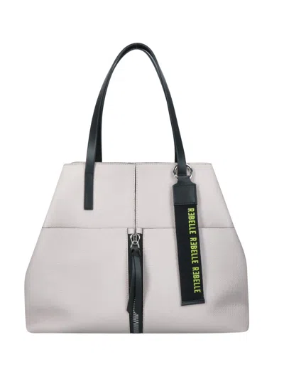 Rebelle Cassandra Beige Leather Shopping Bag