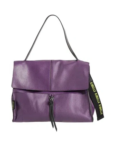 Rebelle Woman Handbag Deep Purple Size - Leather