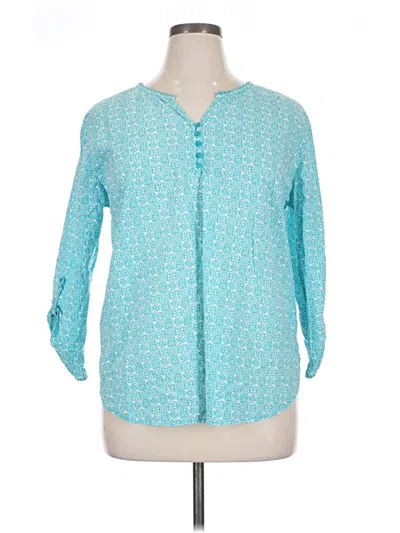 Pre-owned Rebellion 3/4 Sleeve Blouse In Blue