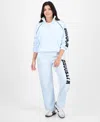 Rebellious One Juniors Brooklyn Fleece Half Zip Top Sweatpants In Blue