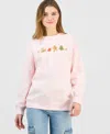 Rebellious One Juniors' Gingerbread Cookies Fleece Sweatshirt In Multi
