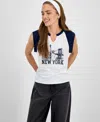 Rebellious One Juniors' Nyc Raglan-sleeve Graphic T-shirt