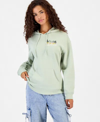 Rebellious One Juniors' Spread Kindness Long-sleeve Fleece Hoodie In Desert Sage